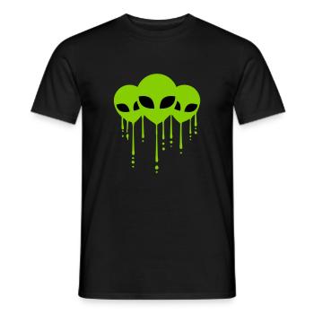 Graffiti Team 3 Aliens - Men's T-Shirt - black - Front - AI Model Male 178 light (178cm)