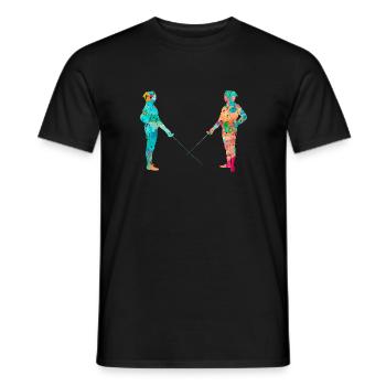 Escrime et escrime PopArt - T-shirt homme - noir - Devant - AI Model Male 178 light (178cm)