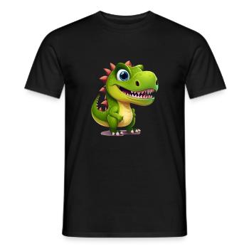 Dinosaur - Men's T-Shirt - black - Front - AI Model Male 178 light (178cm)
