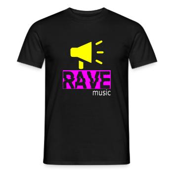 Musique rave - T-shirt homme - noir - Devant - AI Model Male 178 light (178cm)