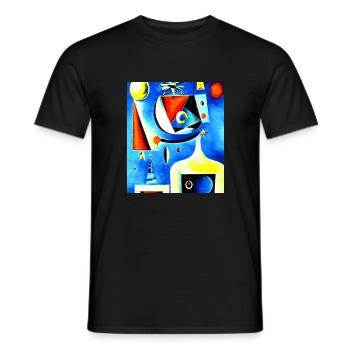 Abstract Color - Männer T-Shirt - Schwarz - Vorne - AI Model Male 178 light (178cm)