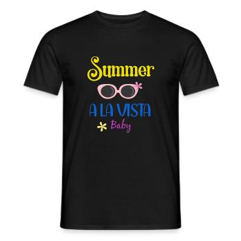 Vacances d’été - Summer Vibes - T-shirt homme - noir - Devant - AI Model Male 178 light (178cm)