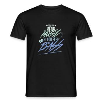 bassiste musicien guitare basse - T-shirt homme - noir - Devant - AI Model Male 178 light (178cm)