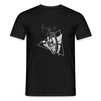 Gravel, VTT, passion vélo, cycliste - T-shirt homme - noir - Devant - AI Model Male 178 light (178cm)