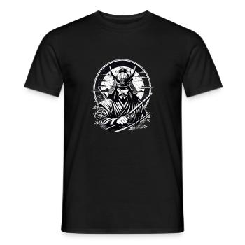 Samurai Warrior - Japan - Demon - Men's T-Shirt - black - Front - AI Model Male 178 light (178cm)