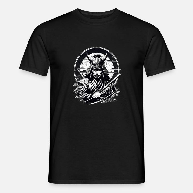 Samurai-Krieger - Japan - Dämon - Männer T-Shirt - Schwarz