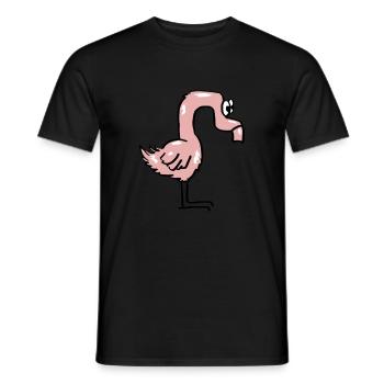 Lustiger rosa Flamingo - Männer T-Shirt - Schwarz - Vorne - AI Model Male 178 light (178cm)