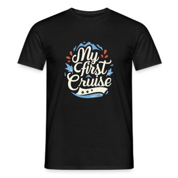 Ma première croisière 2024 - T-shirt homme - noir - Devant - AI Model Male 178 light (178cm)