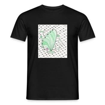 Wirrwarr 8 - Männer T-Shirt - Schwarz - Vorne - AI Model Male 178 light (178cm)