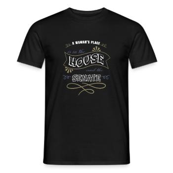 Statement Abort Greg Abbott Barber Hair Girl Women - Men's T-Shirt - black - Front - AI Model Male 178 light (178cm)