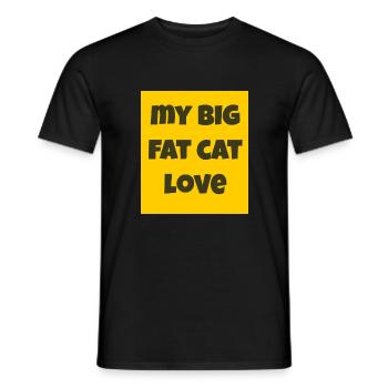 My Big Fat Catlove 2 - Men's T-Shirt - black - Front - AI Model Male 178 light (178cm)