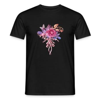 Blumen Frauen Frauenpower Design Kunst Weiblicher Stil - Männer T-Shirt - Schwarz - Vorne - AI Model Male 178 light (178cm)