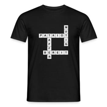 sei ein Patriot - Männer T-Shirt - Schwarz - Vorne - AI Model Male 178 light (178cm)