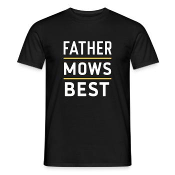 Father Mows Best - Männer T-Shirt - Schwarz - Vorne - AI Model Male 178 light (178cm)
