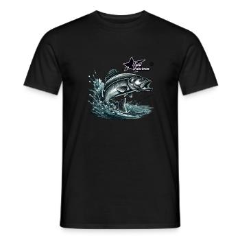 Trout Fisherman - Männer T-Shirt - Schwarz - Vorne - AI Model Male 178 light (178cm)