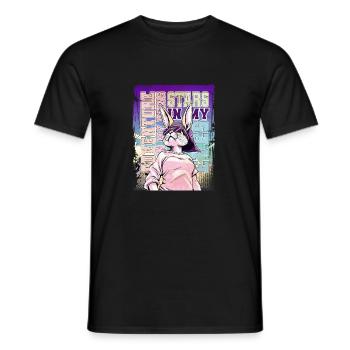 Stars in My Eyes – EnrolDesign - Männer T-Shirt - Schwarz - Vorne - AI Model Male 178 light (178cm)