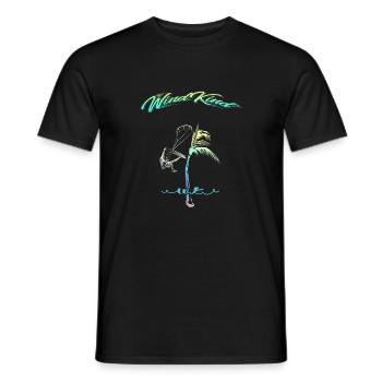 Kitesurfer Palm - Men's T-Shirt - black - Front - AI Model Male 178 light (178cm)
