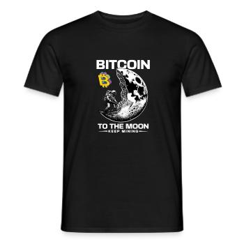 Bitcoin Astronaut - To the Moon and Beyond - Männer T-Shirt - Schwarz - Vorne - AI Model Male 178 light (178cm)