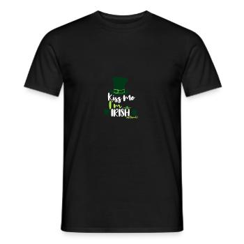 Embrasse-moi, je suis irlandais (ou ivre) - T-shirt homme - noir - Devant - AI Model Male 178 light (178cm)