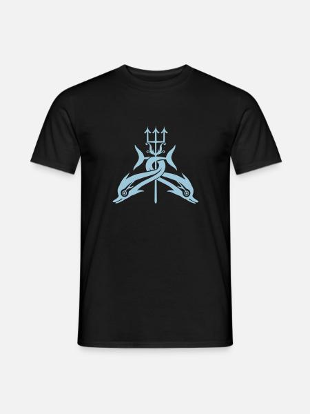 neptunus delfin - Männer T-Shirt - Schwarz