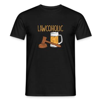 Lawcoholic For Lawyer - Männer T-Shirt - Schwarz - Vorne - AI Model Male 178 light (178cm)