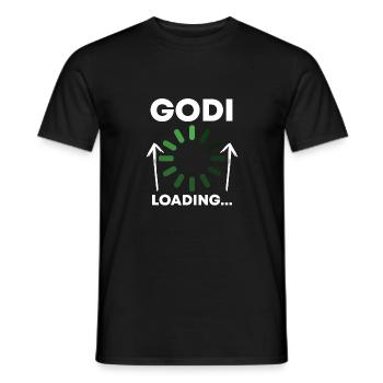 Godi Loading... Taufgodi Fragen - Männer T-Shirt - Schwarz - Vorne - AI Model Male 178 light (178cm)