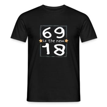 69 est la nouvelle police 18 pour enfants - T-shirt homme - noir - Devant - AI Model Male 178 light (178cm)