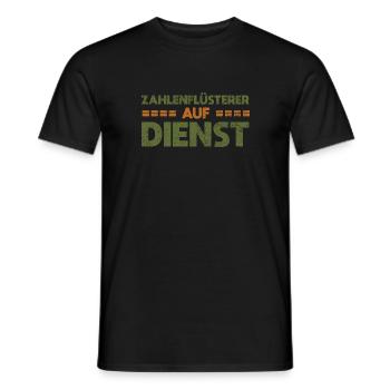 Zahlenflüsterer Auf Dienst - Männer T-Shirt - Schwarz - Vorne - AI Model Male 178 light (178cm)