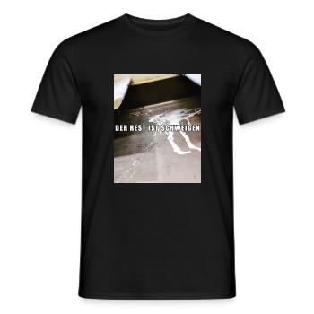 Der Rest ist Schweigen - Männer T-Shirt - Schwarz - Vorne - AI Model Male 178 light (178cm)