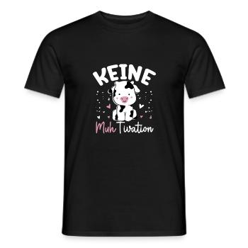 Kuh Keine Muhtivation Süße Kuh - Männer T-Shirt - Schwarz - Vorne - AI Model Male 178 light (178cm)