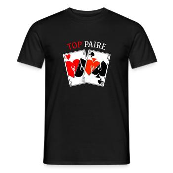 La TOP paire - T-shirt homme - noir - Devant - AI Model Male 178 light (178cm)