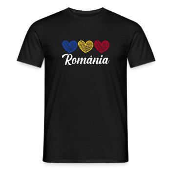 Romanians Romania - Men's T-Shirt - black - Front - AI Model Male 178 light (178cm)