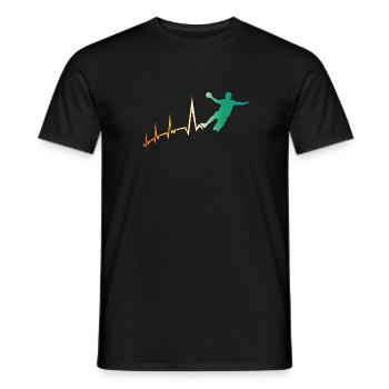Handballer Herzschlag Handball - Männer T-Shirt - Schwarz - Vorne - AI Model Male 178 light (178cm)