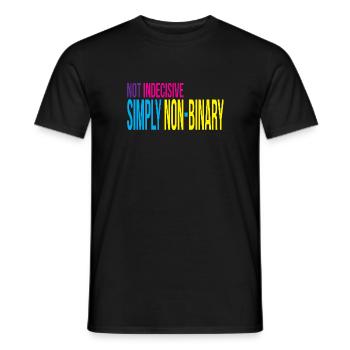 Au-delà de la binarité | Collection Inclusivité 2.0 - T-shirt homme - noir - Devant - AI Model Male 178 light (178cm)