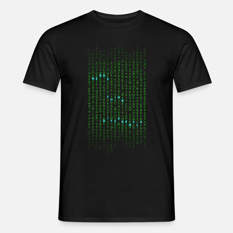 Les nerds pensent différemment - T-shirt homme - noir
