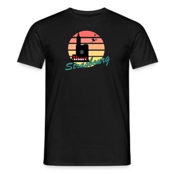 Strasbourg Summer Cathédrale - T-shirt homme - noir - Devant - AI Model Male 178 light (178cm)