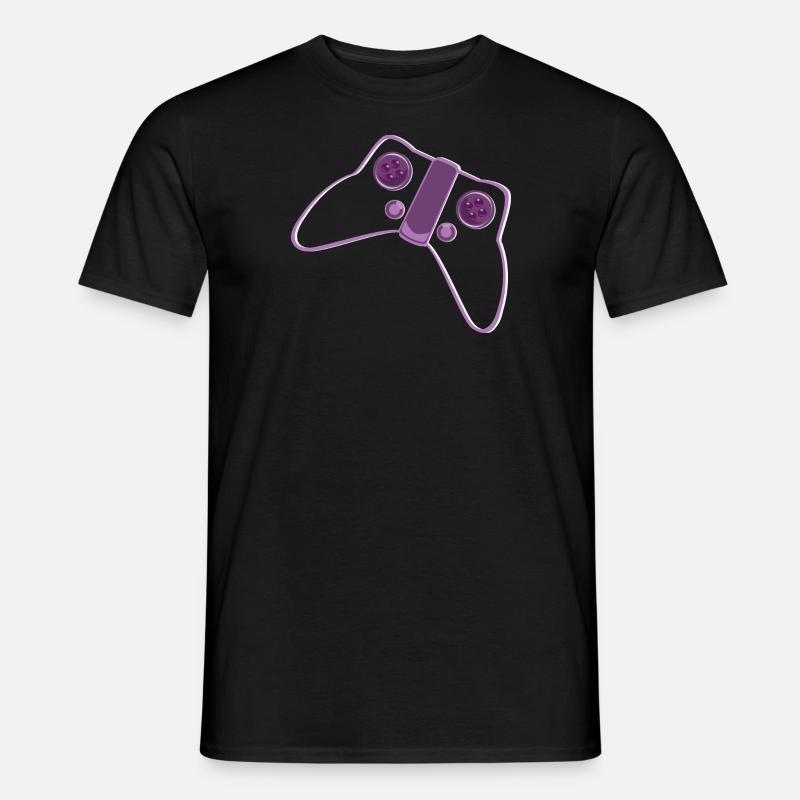 Kontroller Pink Lila - Männer T-Shirt - Schwarz