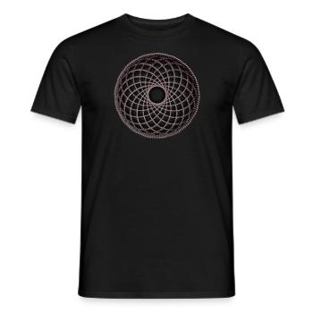 Spheres design mantra shape - Men's T-Shirt - black - Front - AI Model Male 178 light (178cm)
