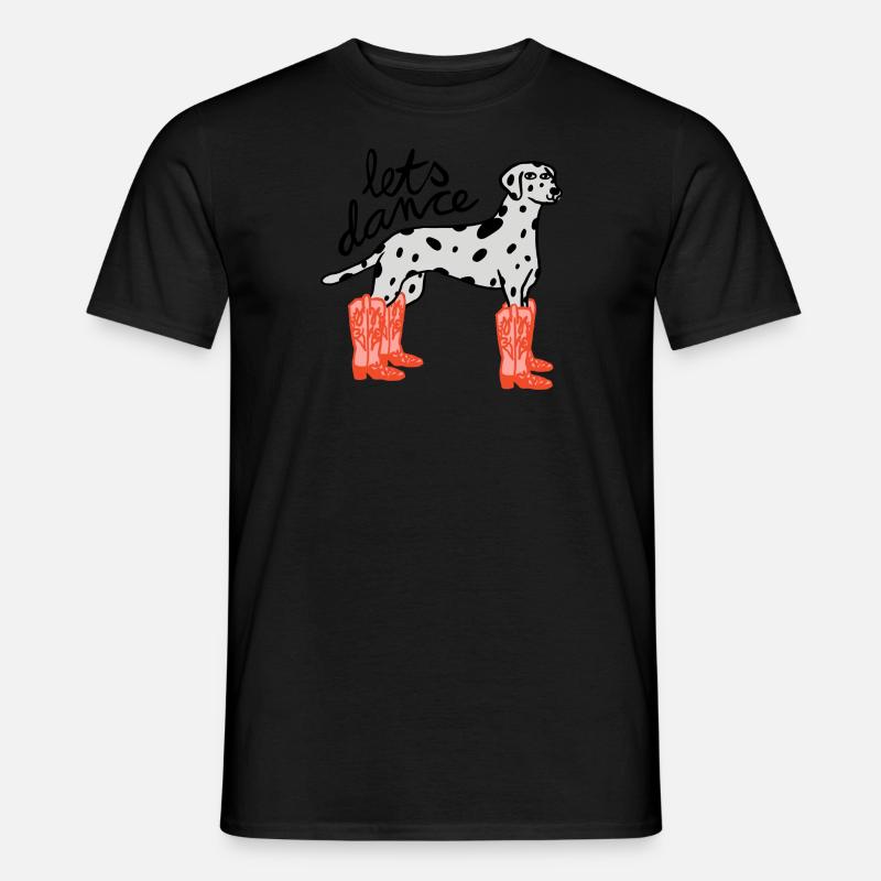 Hund Line Dance - Männer T-Shirt - Schwarz
