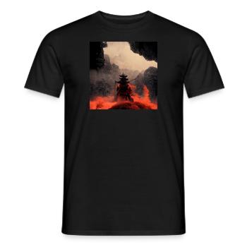 Japanisch Samurai Kampf - Männer T-Shirt - Schwarz - Vorne - AI Model Male 178 light (178cm)