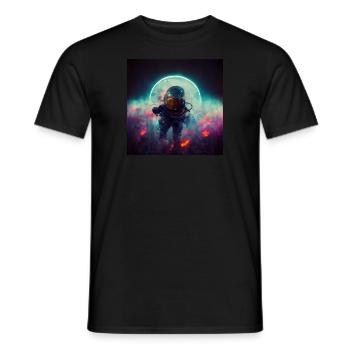 Astronaut - Men's T-Shirt - black - Front - AI Model Male 178 light (178cm)