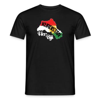 Beautiful gift idea for Kurds Kurdistan flag - Men's T-Shirt - black - Front - AI Model Male 178 light (178cm)