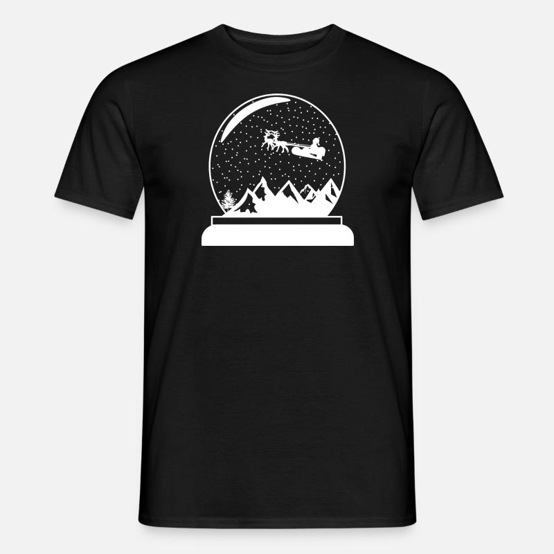 Schneekugel Weihnachtskugel Design - Männer T-Shirt - Schwarz