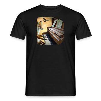 Pianiste Fuchs - T-shirt homme - noir - Devant - AI Model Male 178 light (178cm)