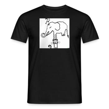 Elefant - Männer T-Shirt - Schwarz - Vorne - AI Model Male 178 light (178cm)