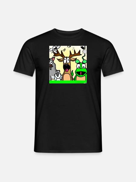 Crazy Amimals - Männer T-Shirt - Schwarz