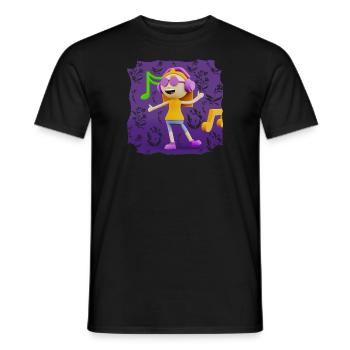 ILLUSTRATION MUSICALE AMUSANTE 12 - T-shirt homme - noir - Devant - AI Model Male 178 light (178cm)