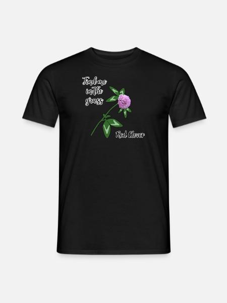 Find me in the grass... red clover - Men's T-Shirt - black