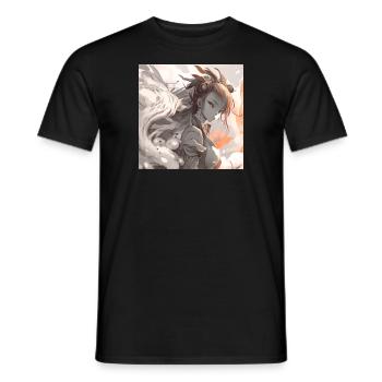 Animierte Pastell-Sasuke - Männer T-Shirt - Schwarz - Vorne - AI Model Male 178 light (178cm)