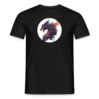 Höllischer Schwarzer Drache - Männer T-Shirt - Schwarz - Vorne - AI Model Male 178 light (178cm)